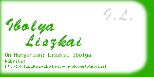 ibolya liszkai business card